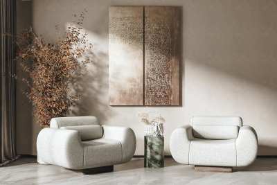 侘寂单人沙发3D模型下载